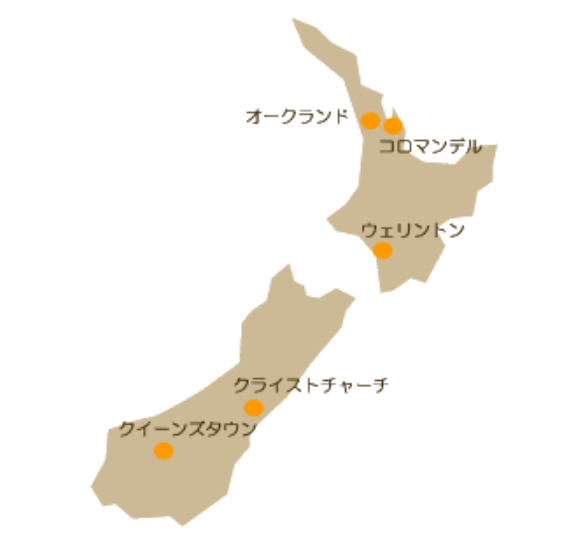 ニュージーランド地図