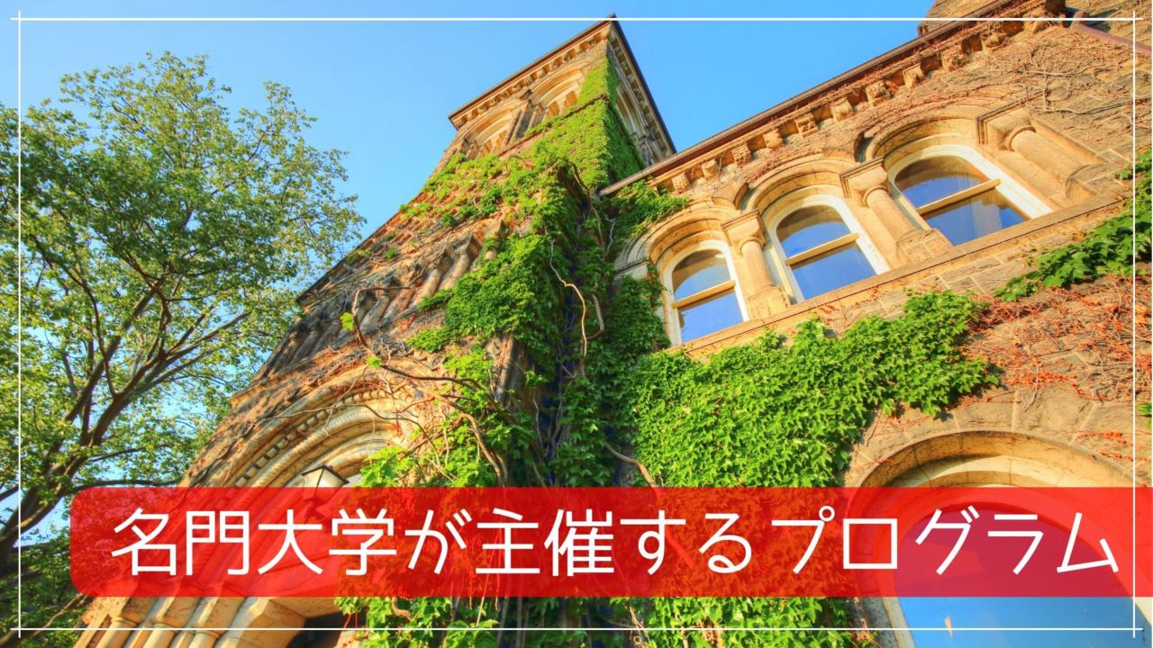 名門大学が主催するプログラム